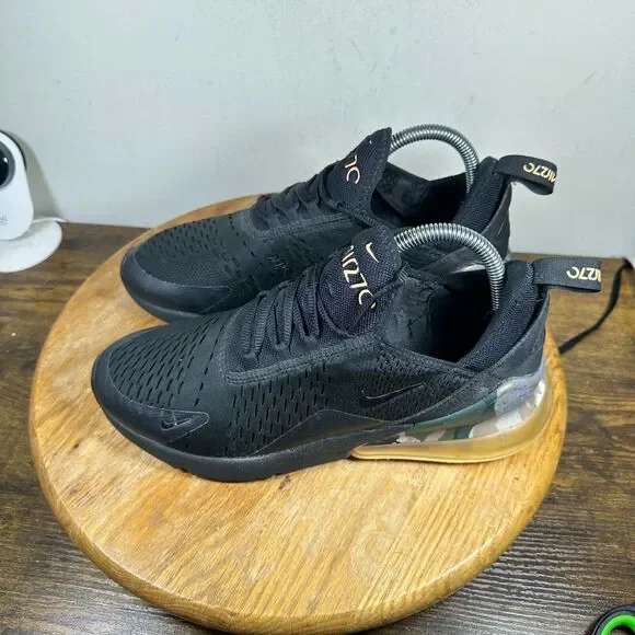 Nike Air Max 270 Camo Heel Black Sunset Tint Shoe Men's Size‎ 7.5 AQ6239-001